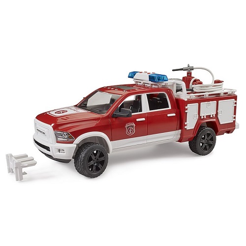 Bruder 02821 - Camion de pompier avec échelle MACK Granite avec pompe