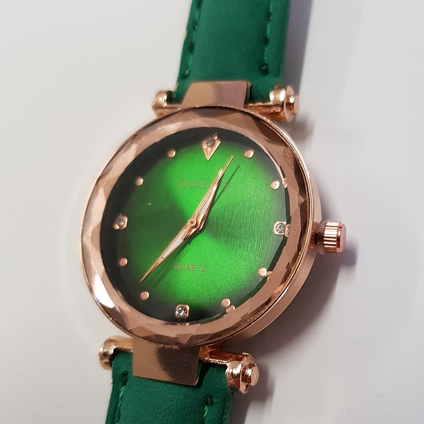 HL10007 GoGoey GoGoey Quartz horloge smaragd groen - diameter 32mm