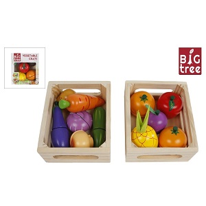 Big Tree /JT610034 Big Tree groente/fruit snijden met houten kratje - Bruder-speelgoed.nl, het goedkope online voor speelgoed van de merken: Big Tree Bruder, Schleich, Siku, Globe, Wiking, Tronico en