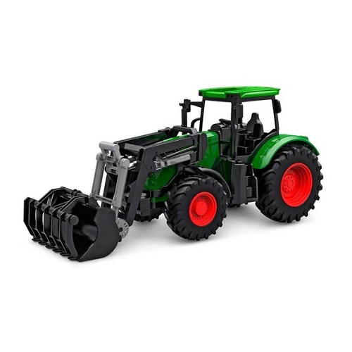 KidsGlobe 540472 Kids Globe 540472 tractor freewheel met frontlader groen