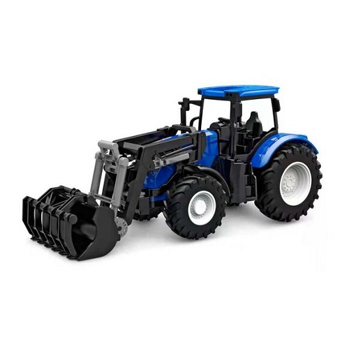 KidsGlobe 540474 Kids Globe tractor freewheel met frontlader blauw