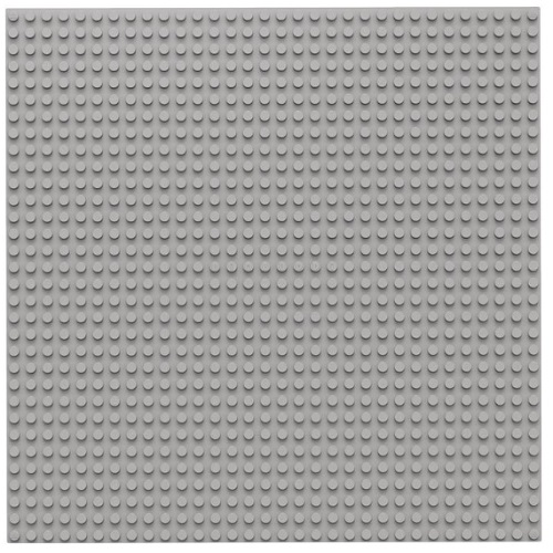 Lego compatible basis grondplaat lichtgrijs 25,5 x 25,5 cm (32 x 32 nopjes)