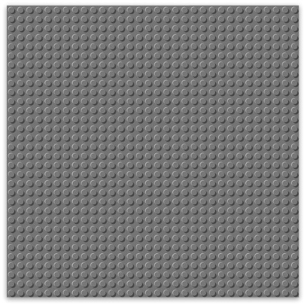 Lego compatible basis grondplaat donkergrijs 25,5 x 25,5 cm (32 x 32 nopjes)