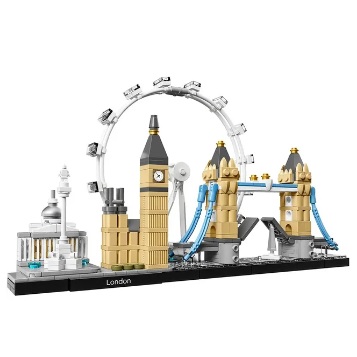 Bruder 40002 Bouwblokjes skyline London architecture, ca. 468 blokjes, compatible met Lego