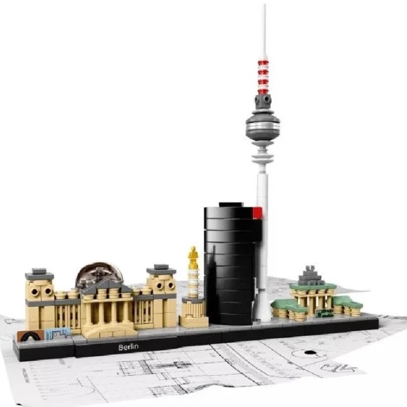 Bouwblokjes Berlijn architecture, 289 blokjes, compatible met Lego