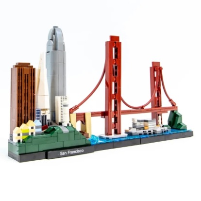 Bruder 40004 Bouwblokjes San Francisco architecture, 565 blokjes, compatible met Lego