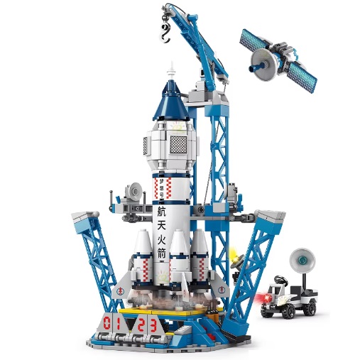 Base de fusée avec éclaireur et satellite, 452 blocs, compatible avec Lego - LEGO compatible 40033