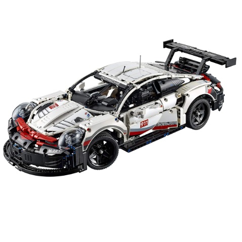 Bruder 67096 bouwblokjes Porsche 911 RSR, 1580 steentjes, compatible met Lego
